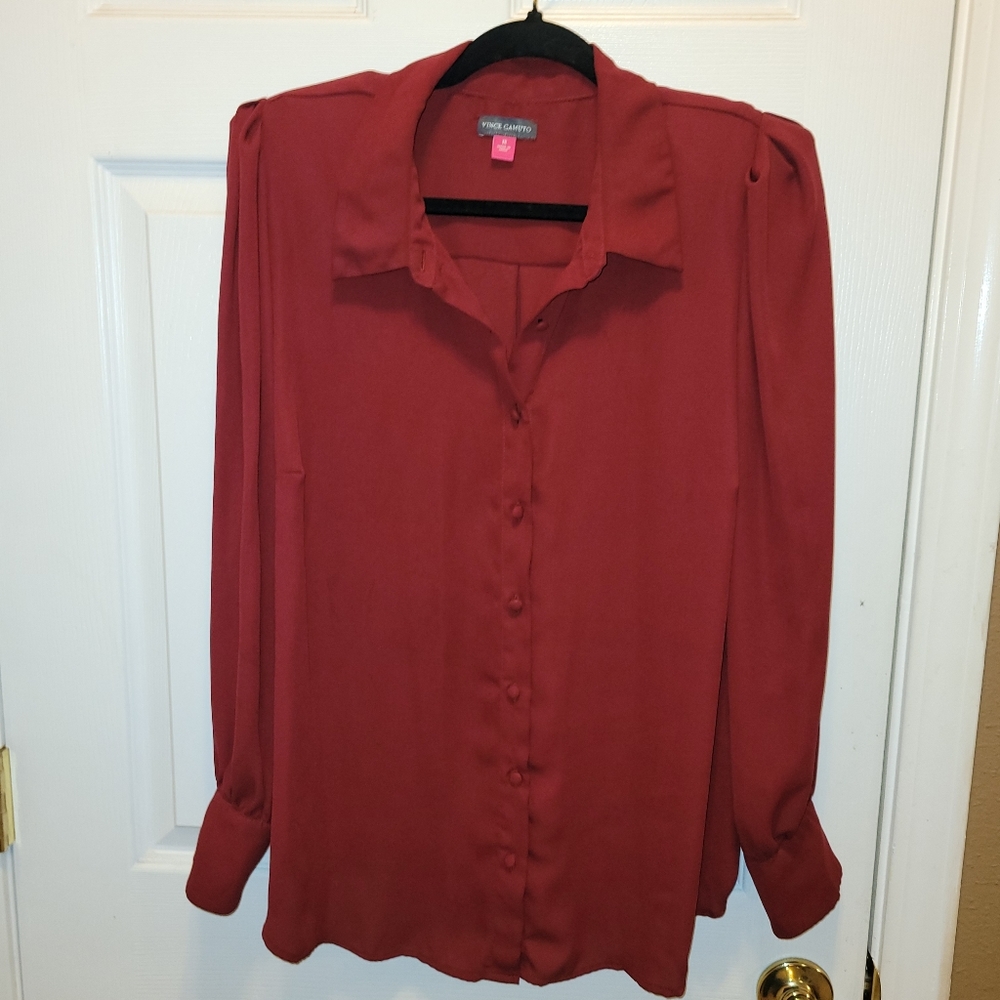 Vince Camuto burgundy blouse